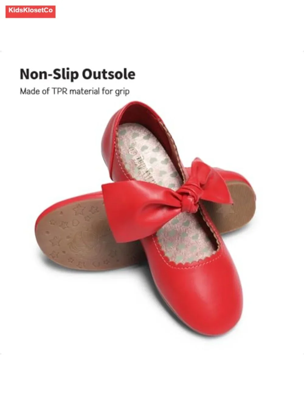 Girls Ballerina Flats Mary Jane Front Bow Dress Shoes